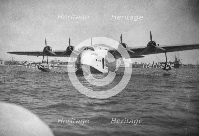 Short Empire flying boat 'Corinthian', Alexandria, Egypt, c1938-c1941. Artist: Unknown