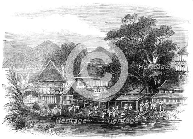 Sketches from the interior of Japan, by our special artist: the Hot Sulphur Baths, 1861. Creator: Unknown.