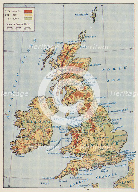 'Map of the British Isles', 1910. Artist: Unknown.