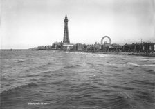 High tide at Blackpool, Lancashire, 1894-1910. Artist: Unknown