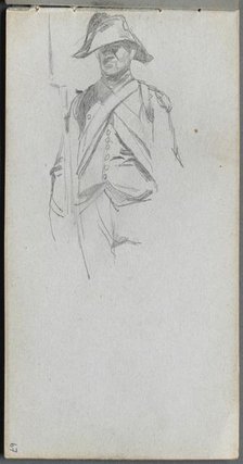 Sketchbook, page 67: Study of a Soldier. Creator: Ernest Meissonier (French, 1815-1891).