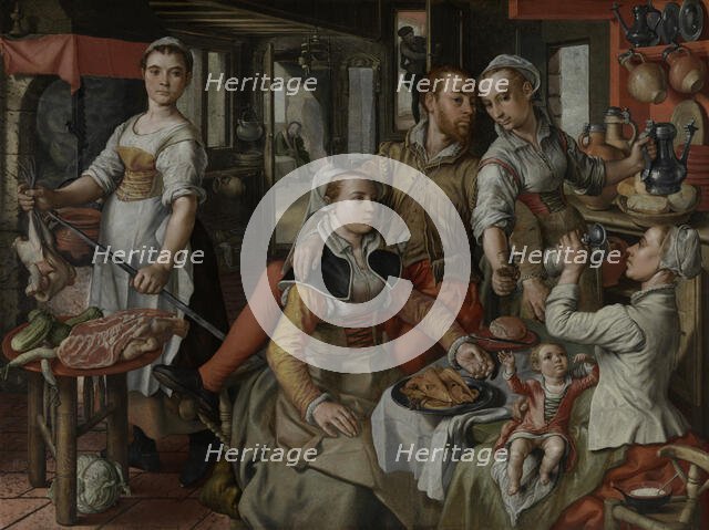 Brothel Scene, 1563. Creator: Joachim Beuckelaer.