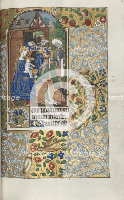 Book of Hours (Use of Rouen): fol. 64r, Adoration of the Magi, c. 1470. Creator: Master of the Geneva Latini (French, active Rouen, 1460-80).