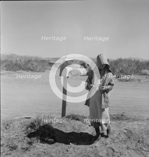 Texas tenant farmer to migrant pea picker in California, 1937. Creator: Dorothea Lange.