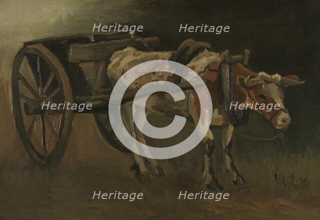 Oxcart, 1884. Creator: Gogh, Vincent, van (1853-1890).