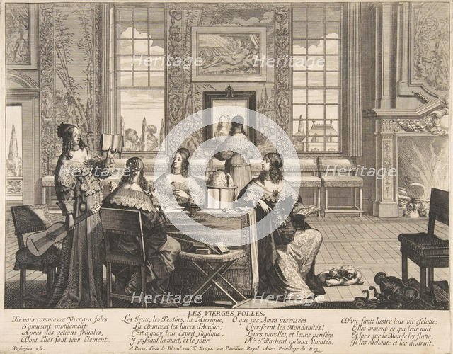 The Foolish Virgins Conversing, ca. 1635. Creator: Abraham Bosse.