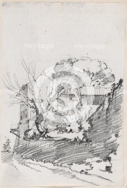 Houses beside a Road in Italy, 1744/1750. Creator: Joseph-Marie Vien the Elder.