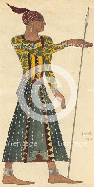 Costume design for the ballet Cleopatra by A. Arensky, 1912. Creator: Bakst, Léon (1866-1924).