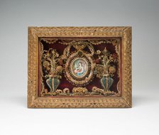 Shadow Box with Miniature of Saint Ursula, England, Late 17th to early 18th century. Creator: Unknown.