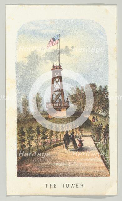The Tower, from the series, Views in Central Park, New York, Part 2, 1864. Creator: Louis Prang.