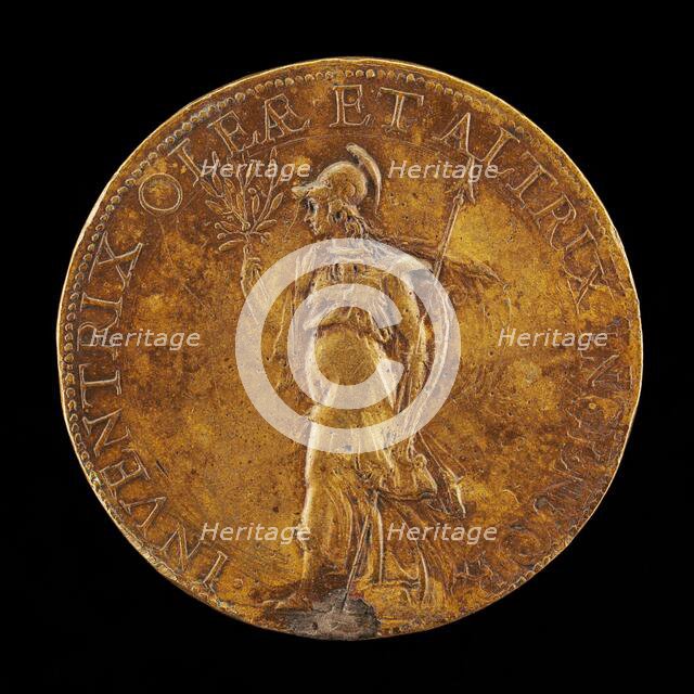 Minerva Holding an Olive Branch and a Spear [reverse], 1574. Creator: Gaspare Romanelli.