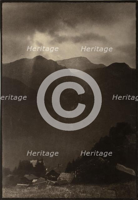 The Passing Storm, Printed 1890 circa. Creator: Paul Martin.