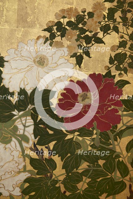 Screen with spring and summer flowers, 1st half of the 18th century. Creator: Watanabe Shiko.