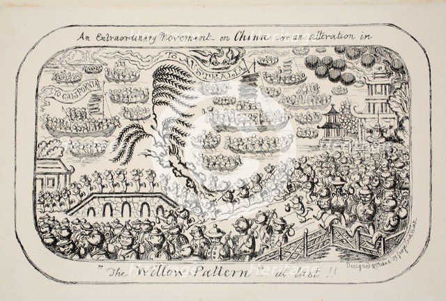 An Extraordinary Movement on China - or - an alteration in 'The Willow Pattern' at last!!, pub. 1853