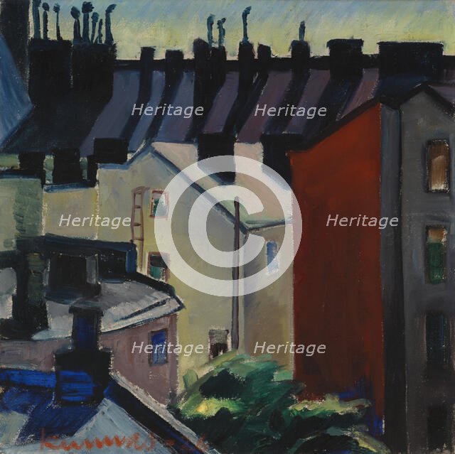 Townscape, 1926. Creator: Vaino Kunnas.