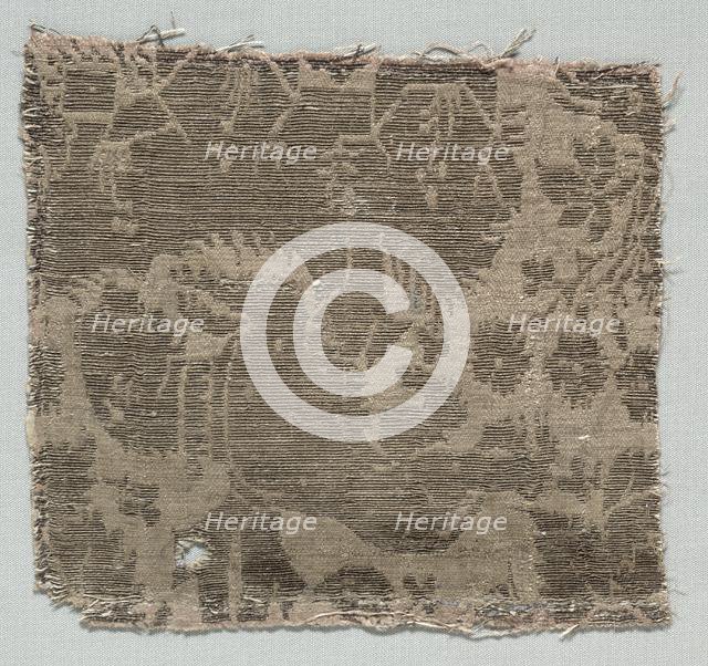 Silk Fragment, 1425-1450. Creator: Unknown.