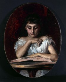 Portrait of Mademoiselle de Montfort, c1890. Creator: Emile Renard.