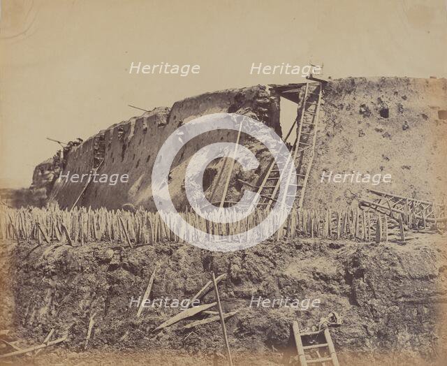 Angle of North Taku Fort at Which the French Entered, August 21, 1860, 1860. Creator: Felice Beato.