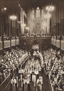 'King George VI's coronation Procession, Westminster Abbey', 1937. Artist: Unknown.