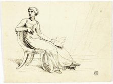 Woman Seated in Roman Chair, n.d. Creator: John Downman.