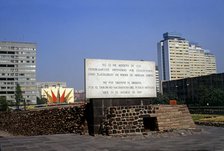 Tlatelolco Ruins, ancient Aztec city, located on the shores of Lake Texcoco now desiccated, in 15…