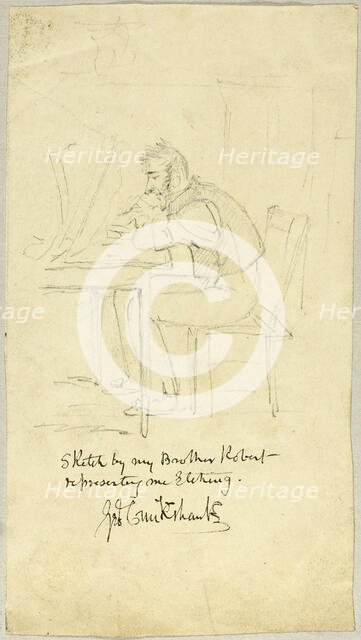 George Cruikshank Making an Etching, n.d. Creator: Isaac Robert Cruikshank.