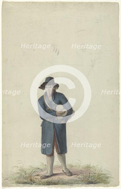 Standing man with three rolls under the arm, 1700-1800. Creator: Anon.