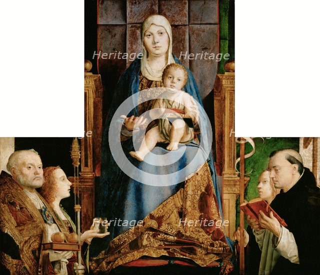 Madonna with the Saints Nicholas of Bari, Anastasia, Ursula and Dominic, 1476. Artist: Antonello da Messina (ca 1430-1479)