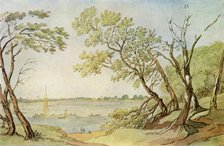 'Chelsea Bridge from Millbank', 1790, (1943).  Creator: Joseph Farington.