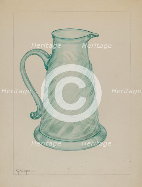 Molasses Jug, c. 1937. Creator: Giacinto Capelli.