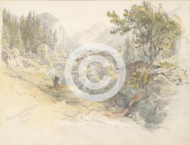 Plattenschmidt near Teufers, 1876. Creator: Karoly Lajos Libay.