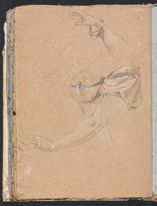 Verona Sketchbook: Female arms and hands with drapery (page 82), 1760. Creator: Francesco Lorenzi (Italian, 1723-1787).