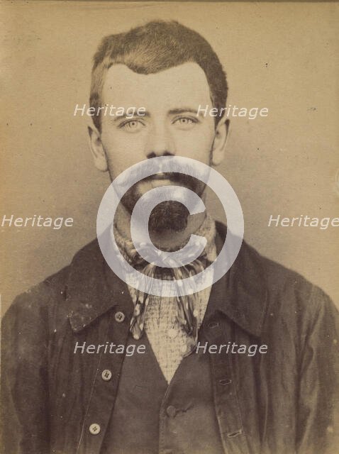 Bastard. élisée, Joseph, Michel. 22 ans, né à Birnel (Oise). Polisseur. Anarchiste. 20/8/93., 1893. Creator: Alphonse Bertillon.