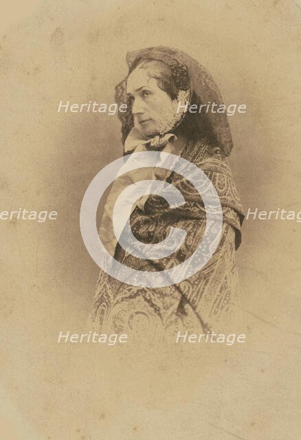 Portrait of the opera singer Rosine Stoltz (1815-1903) , 1855-1859. Creator: Nadar, Gaspard-Félix (1820-1910).