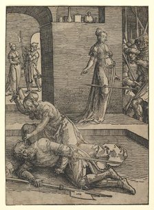 Jael Killing Sisera, without ornamental frame, 1517. Creator: Lucas van Leyden.