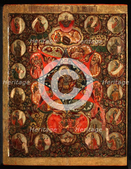 Mother of God of the Burning Bush, 17th century. Artist: Russian icon  