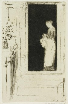 Penelope, A Doorway Chelsea, 1888-89. Creator: Theodore Roussel.