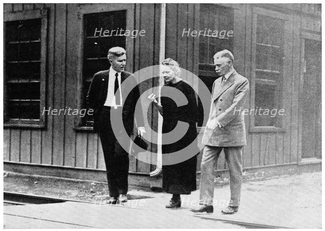 Marie Curie, Polish-born French physicist, 1921.   Artist: Anon