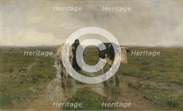 Changing Pasture, ca. 1880s. Creator: Anton Mauve.