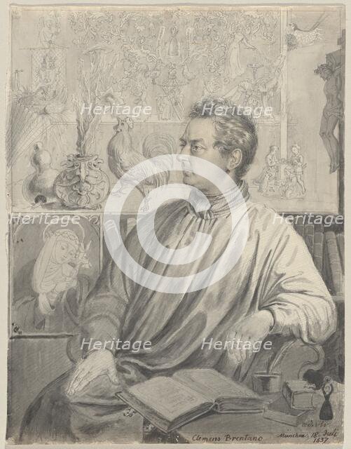 Clemens Brentano, 1837. Creator: Ludwig Emil Grimm.