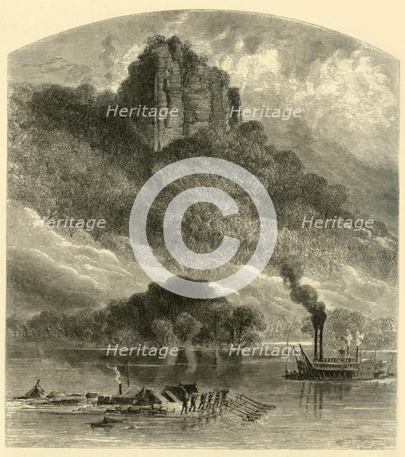 'Chimney Rock, near Fountain City', 1874.  Creator: Alfred Waud.