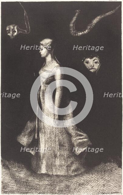 Hantise (Obsession), 1894. Creator: Odilon Redon.
