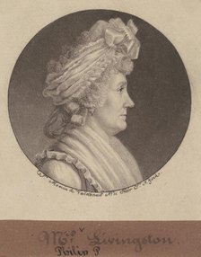 Sarah Johnson Livingston, 1797. Creator: Charles Balthazar Julien Févret de Saint-Mémin.