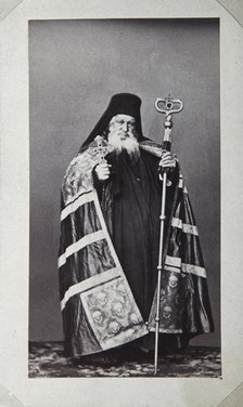 Makarios, Archbishop of the St Panteleimon Monastery on Mount Athos, Greece, 1870s. Artist: Unknown