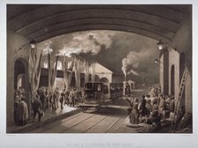 'Le roi a la station de New Cross', 1844.                                              Artist: JB