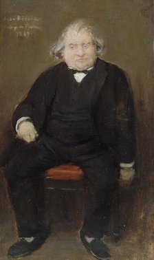 Portrait of Ernest Renan (1823-1892), 1889. Creator: Béraud, Jean (1849-1936).