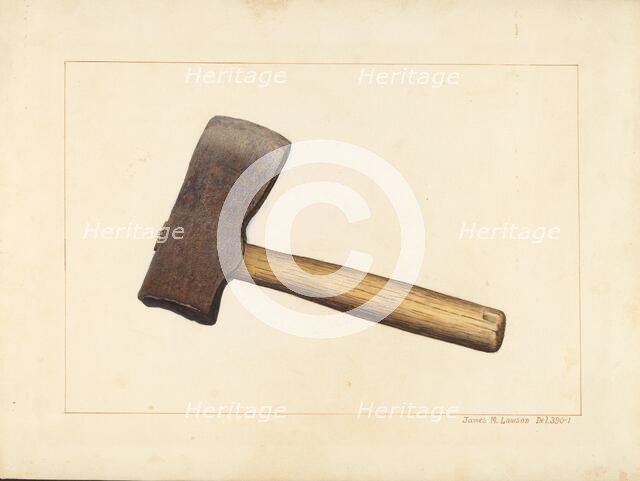 Post Axe, c. 1938. Creator: James M. Lawson.