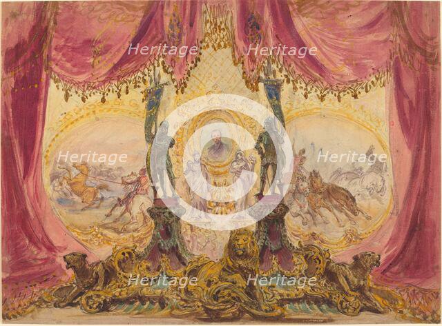 Stage Set With Paintings And Statues. Creator: Robert Caney.