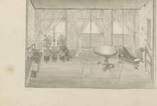 Interior of a salon, 1838. Creator: Anon.