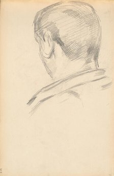 Head of a Boy Seen from Behind, c. 1885. Creator: Paul Cezanne.